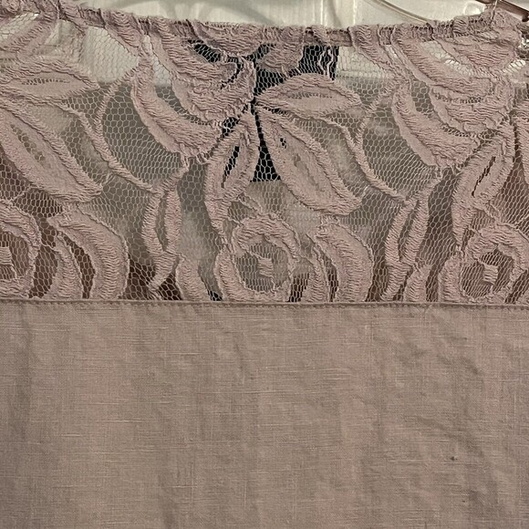 Ali Miles S Blush Linen Blouse Jacket Lace Details Boho Lagenlook Romant… - Picture 10 of 12